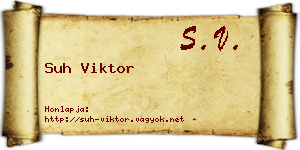 Suh Viktor névjegykártya